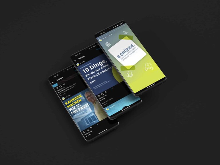 Social-Media-Kampagne auf Smartphones