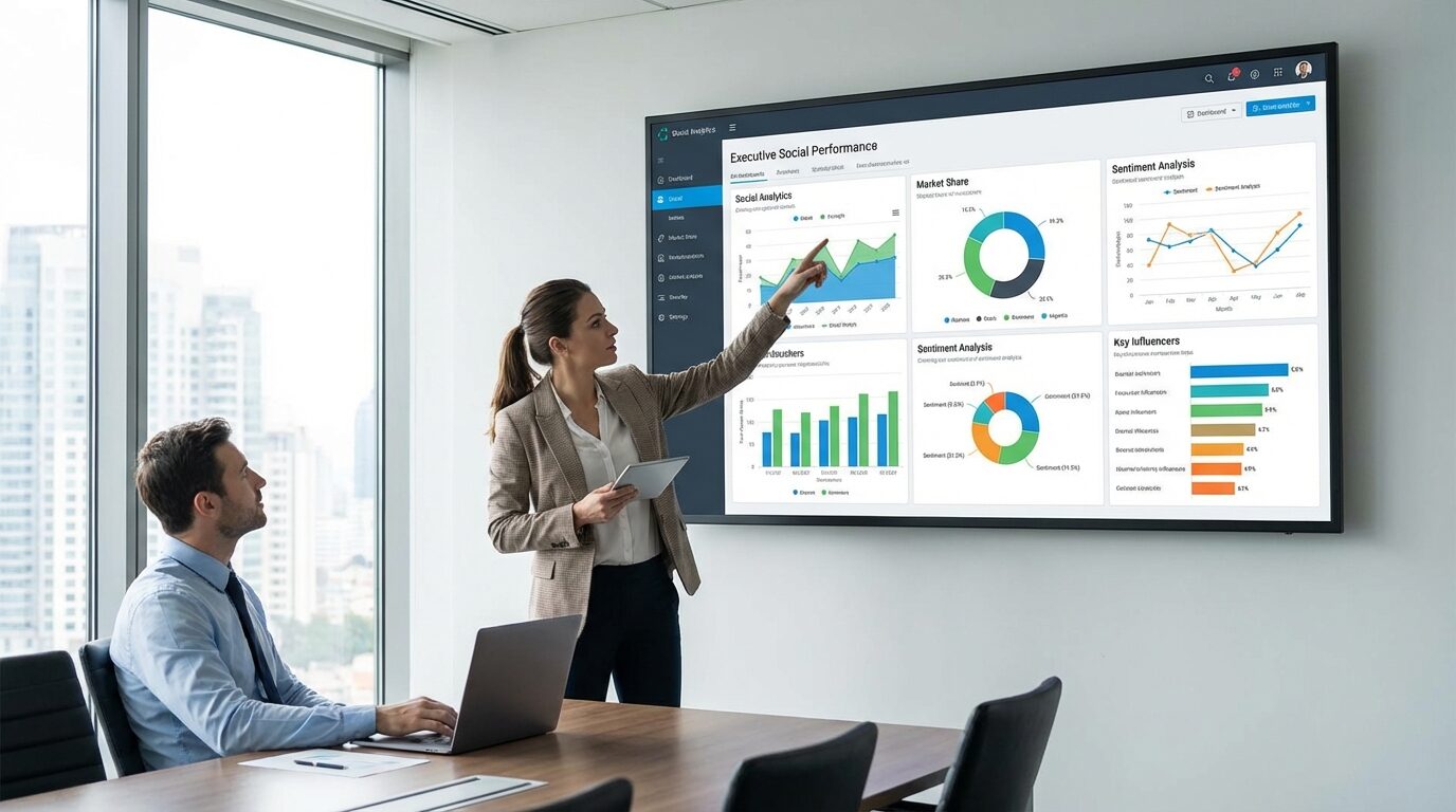 Social Analytics Dashboard für Führungskräfte