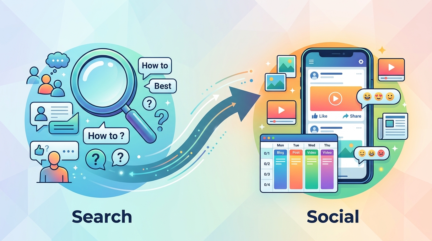 Search to Social: Wie Suchintention in Redaktionspläne übersetzt wird